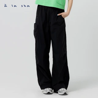 【a la sha】率性鬆緊工裝長褲
