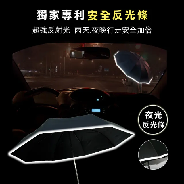 【好傘王】自動直傘_超大傘面董事長傘2.0(高爾夫球傘/加大傘面總裁級雨傘/夜光條/自動傘/防風/無敵傘)