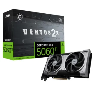 【MSI 微星】GeForce RTX 5060 Ti 16G VENTUS 2X OC PLUS 顯示卡
