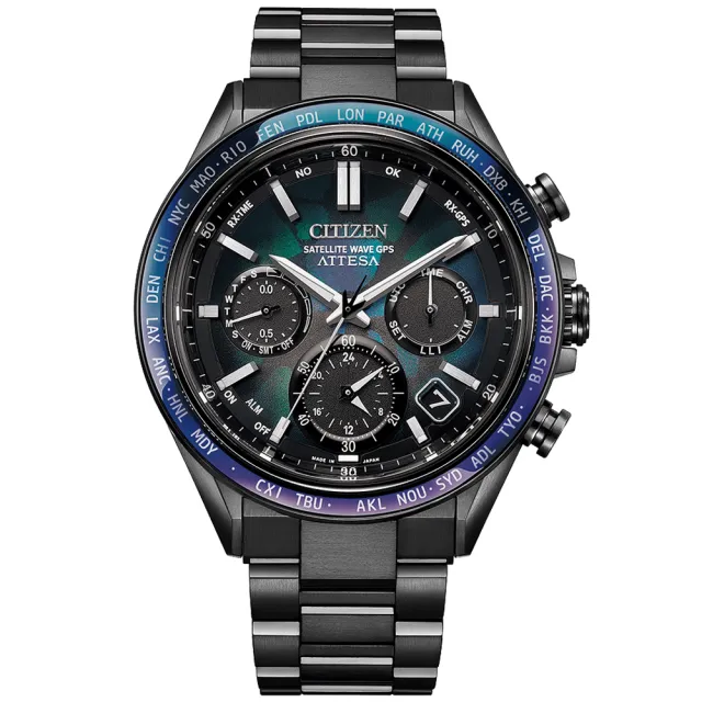 【CITIZEN 星辰】韋禮安廣告款 宇宙幻彩 光動能GPS衛星對時腕錶/44.6mm(CC4057-60E)