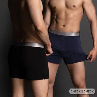 【CHECK2CHECK】莫代爾寬鬆零感平口四角褲