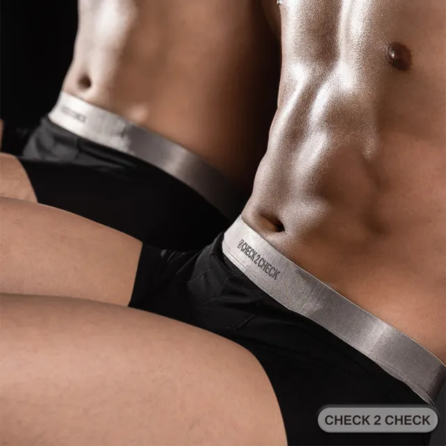 【CHECK2CHECK】冰磁抗菌零感貼身四角褲