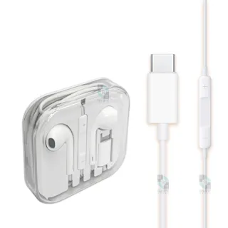 【Type-C】半入耳式線控耳機 iPhone17/16/15 APPLE EarPods USB-C 耳機 帶麥克風(安卓/蘋果通用)