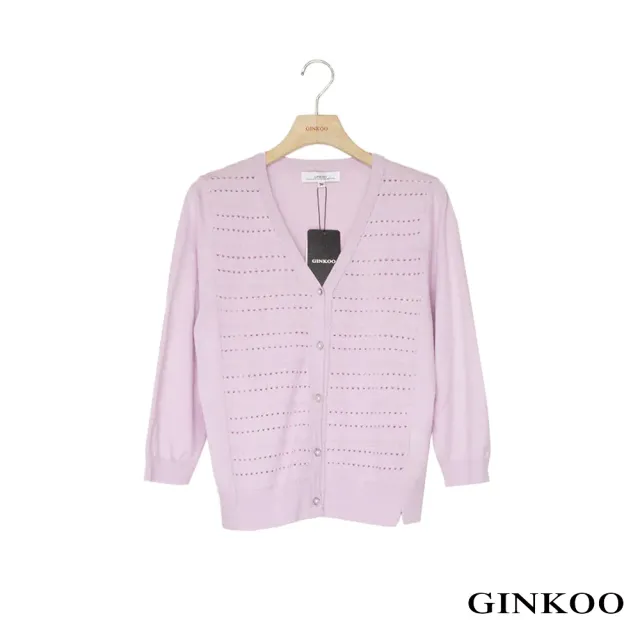 【GINKOO 俊克】下擺小開衩針織罩衫