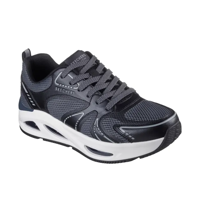 【SKECHERS】Uno Ego 男 運動休閒鞋 增高 舒適 穿搭 黑 白(183302BLK)