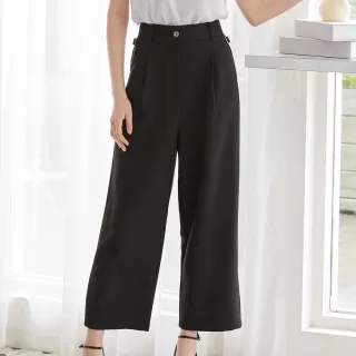 【IENA】修身腰頭裝飾寬褲(#5288005 寬褲、鬆緊腰 灰色/黑色)