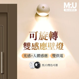 【Mr.U 優先生】350度旋轉 圓球 人體 感應燈(感應 壁燈 智能磁吸 小夜燈 LED燈 廚房燈 檯燈 大創 3coins)