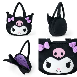 【小禮堂】雙11 Sanrio 三麗鷗 絨毛造型大側背包 大臉 2025新生活 Kitty 美樂蒂 大耳狗 酷洛米( 