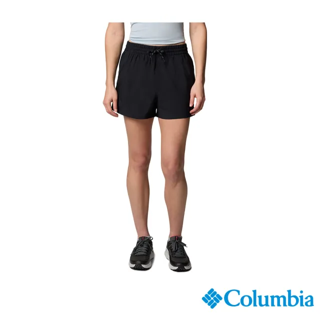 【Columbia 哥倫比亞】女款-防曬UPF50短褲-黑色(UAR49620BK/JS)