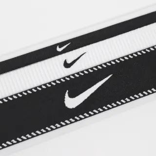 【NIKE 耐吉】頭帶 Flex Headbands 白 黑 矽膠止滑 防滑 運動頭帶 寬版 3入裝(N101193303-6OS)