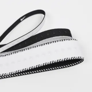 【NIKE 耐吉】頭帶 Flex Headbands 白 黑 矽膠止滑 防滑 運動頭帶 寬版 3入裝(N101193303-6OS)