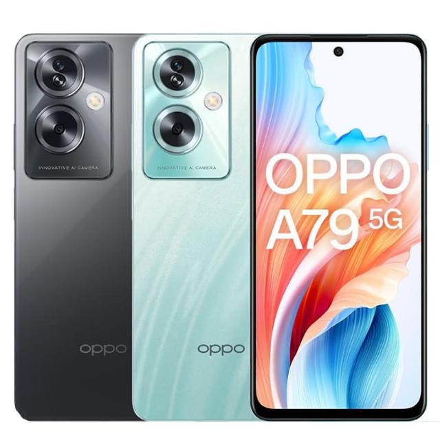 OPPO A79 是一款具備穿孔屏設計的智慧型手機，搭載4GB RAM與128GB儲存空間，支援5G雙卡雙待功能，並內建快充、AI辨識、NFC及美拍美顏等多項實用功能。螢幕尺寸約為6.5~7吋，畫素達2501萬~3000萬或3000萬以上，提供黑色與綠色兩種選擇。商品為福利品，保固期為180天，並附贈充電線、取卡針等配件，適合追求價效比的消費者。