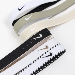 【NIKE 耐吉】頭帶 Flex Headbands 白 粉紅 咖啡 黑 止滑 防滑 運動 6入裝(N101192711-1OS)