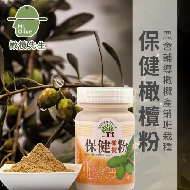 【橄欖先生】保健橄欖粉100gX1瓶(台灣橄欖)