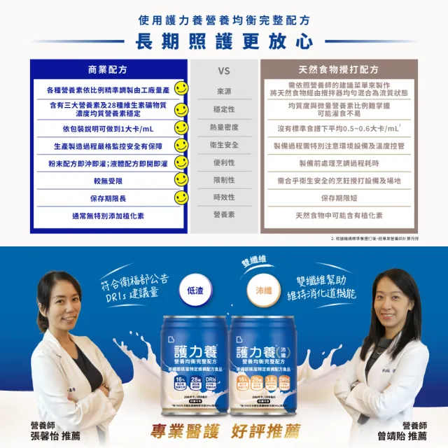 【Basicare 護力養】護力養營養均衡液體綜合2箱(雙纖維+低渣原味250ml*48入、衛福部核准、優質蛋白質16%)
