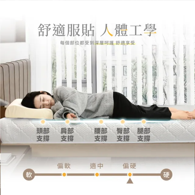 【IHouse】天絲防蟎護脊 冬夏兩用彈簧床墊(單大3.5尺/偏硬)