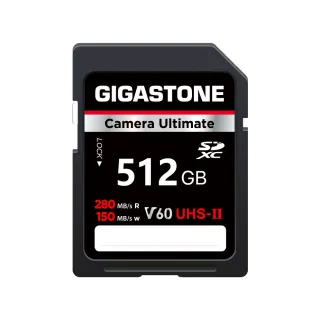 【GIGASTONE 立達】SDXC SD UHS-II V60 8K 512GB專業攝影記憶卡(支援8K/4K/五年保固/台灣製造)