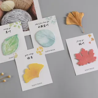 【Paper Play】樹葉便利貼 便利貼/創意清新仿真樹葉便利貼 28枚 楓葉(4款任選)