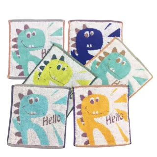 【Dasing+ 達興未來居】愛樂象色紗提花小方巾(5條入)