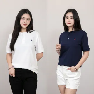 【RALPH LAUREN】小馬 polo亨利領 短T ralph lauren 青年版 袖口羅紋 素T 拉夫勞倫 上衣 短袖(1445)
