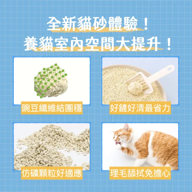 【貓老闆Bosscat】礦感公寓砂 8包組 2.4公斤／包(豆腐貓砂、仿礦豆腐砂、豆腐砂)