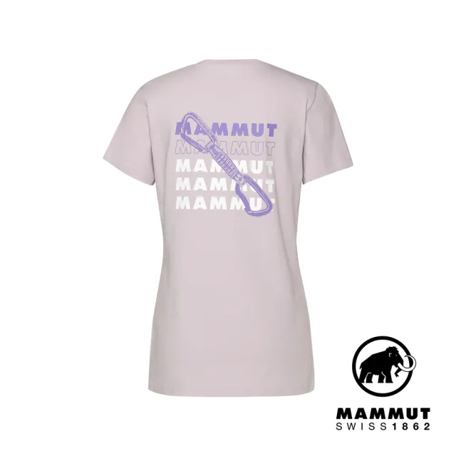 【Mammut 長毛象官方直營】Massone T-Shirt Women Quickdraw 有機棉舒適短袖上衣 女款 紫風輪 #1017-05232