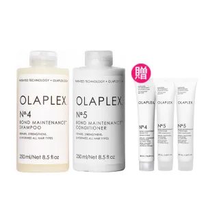 【OLAPLEX 歐啦】4號+5號洗護髮超值組(洗髮乳/潤髮乳/溫和水潤/光滑亮澤/歐拉)