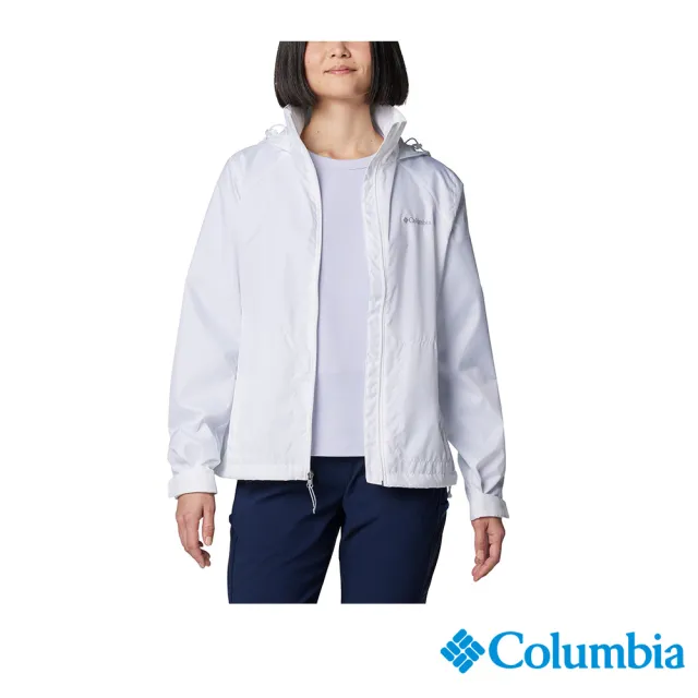 【Columbia 哥倫比亞】女款-防潑水外套-白色(UWR57760WT/JS)