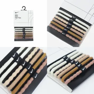 【NIKE 耐吉】髮圈 Flex Hair Ties 白 棕 咖啡 杏色 粉紅 髮帶 綁頭髮 6入裝(N100919420-2OS)