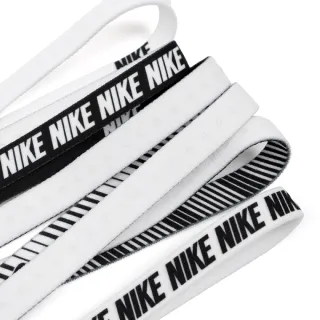【NIKE 耐吉】頭帶 Flex Headbands 白 黑 條紋 止滑 防滑 運動 基本款 6入裝(N101193018-9OS)