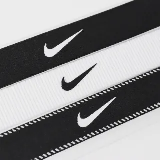 【NIKE 耐吉】寬版頭帶 Flex 黑 白 矽膠止滑 防滑 運動 3入裝(N101193203-6OS)