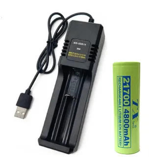 【TX 特林】4800mAh21700鋰充電池-1入+USB充電器(LI21700-1-USB)