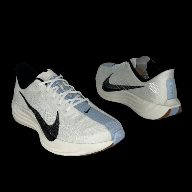 【NIKE 耐吉】慢跑鞋 Pegasus Plus 男鞋 白 黑 藍 回彈 氣墊 針織 緩震 運動鞋(FQ7262-101)