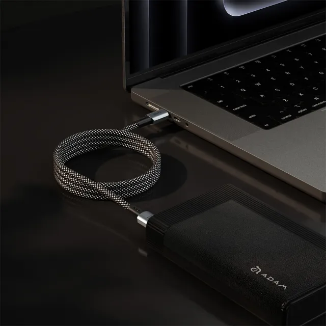 【ADAM 亞果元素】MP100 USB-C 對USB-C 240W 磁吸充電線(100CM)