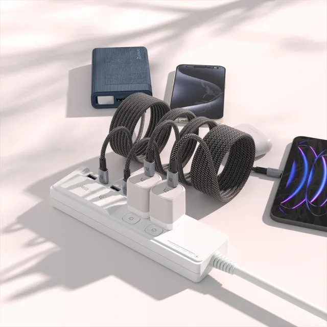 【ADAM 亞果元素】MP100 USB-C 對USB-C 240W 磁吸充電線(100CM)
