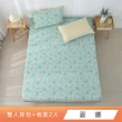 【HongYew 鴻宇】台灣製100%精梳棉 床包枕套組 雙人(多款)