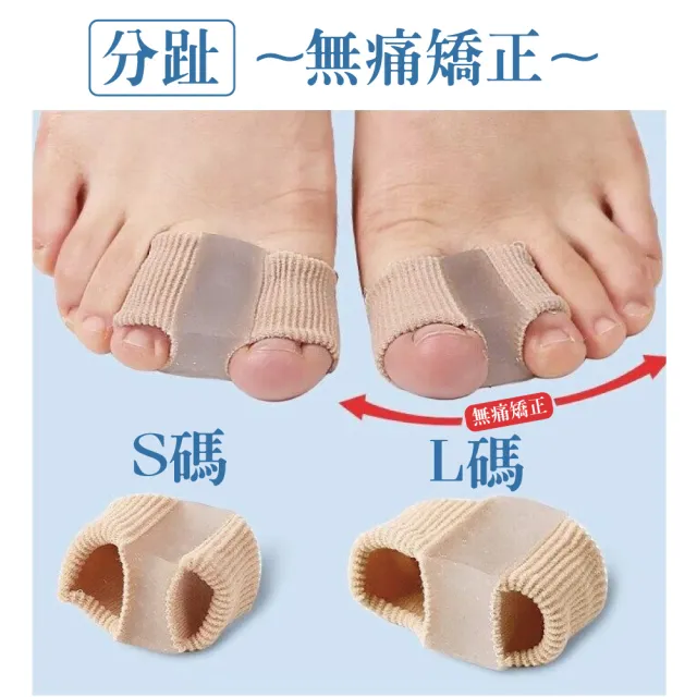 【WARM DAY LIFE】拇指外翻矯正器 買一送一 拇指外翻分支器(腳指外翻矯正器 大拇趾重疊 可穿鞋 分趾器)