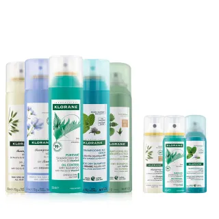 【KLORANE 蔻蘿蘭官方直營】任選2大1小乾洗髮噴霧組合(150ml*2+50ml*1)