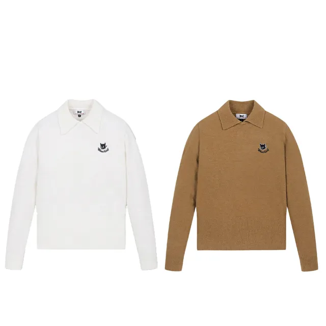 【WAAC】SLOGAN COLLAR SWEATER 女士 翻領長袖上衣(兩色任選)