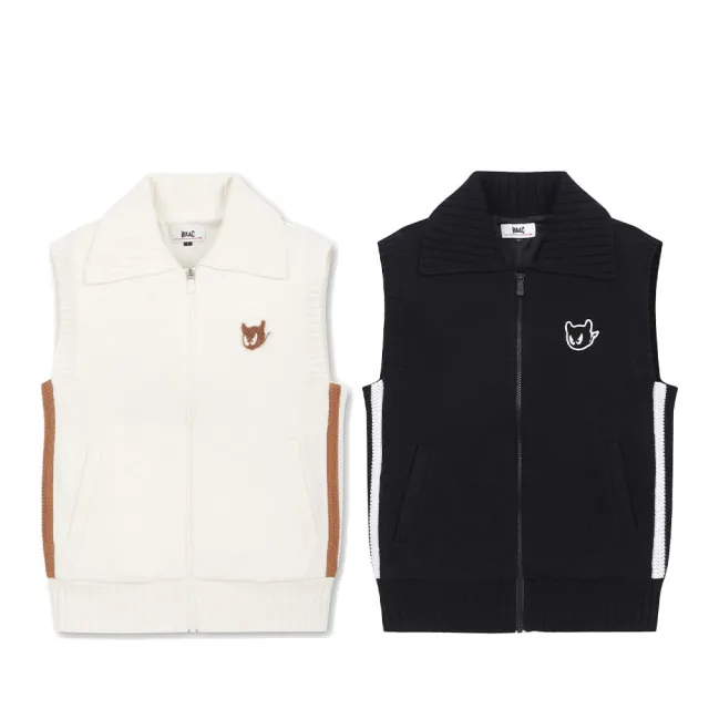 【WAAC】FULL ZIP-UP KNIT VEST 女士 針織拉鍊背心(兩色任選)