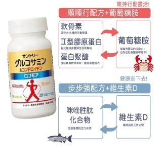 【Suntory 三得利】固力伸 葡萄糖胺 30日份 x 2罐(360錠_原廠購入有防偽標籤)