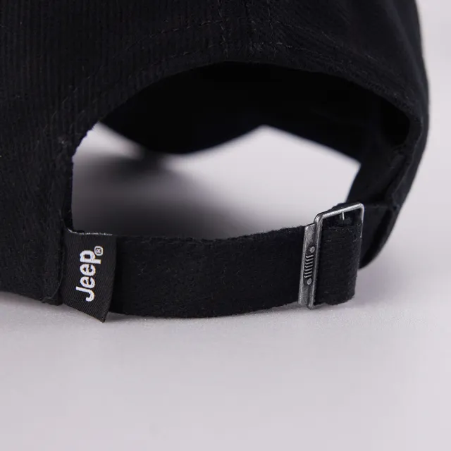 【JEEP】百搭立體刺繡LOGO棒球帽(黑色)
