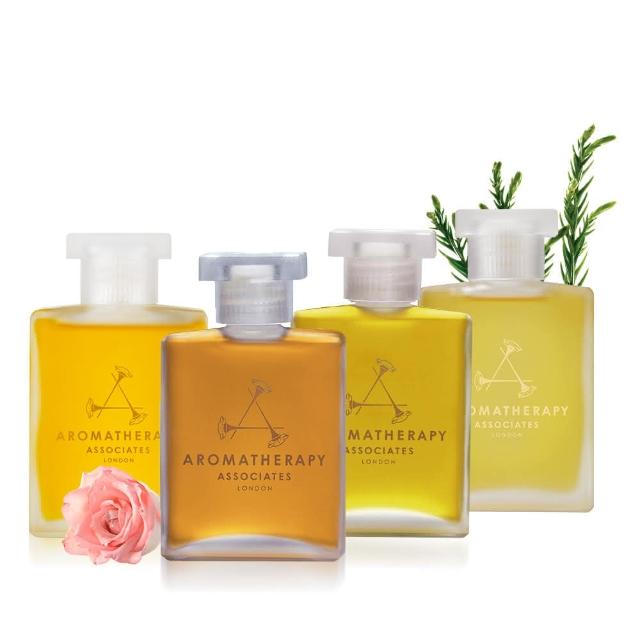 AA英國皇家芳療明星精油沐浴油寵愛組，包含55mL與200mL容量，提供輕盈舒緩、晚間舒緩、怡神、舒緩舒肌、明煥晨曉、明煥夕霞、舒和清爽、舒和薰衣草辣薄荷、舒和平衡、心能量、心靈之沐、歡沁玫瑰等多種香調選擇。此組合為公司貨，一般包裝，適合日常使用與收藏。沐浴油與泥膜組合，讓您享受完整的芳香療法護理體驗，舒緩壓力、放鬆身心，帶來愉悅的沐浴感受。