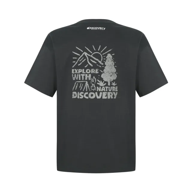【Discovery Expedition】Freshvent 露營手繪圖案機能短袖T恤 上衣(DXRS8T053-DGS)