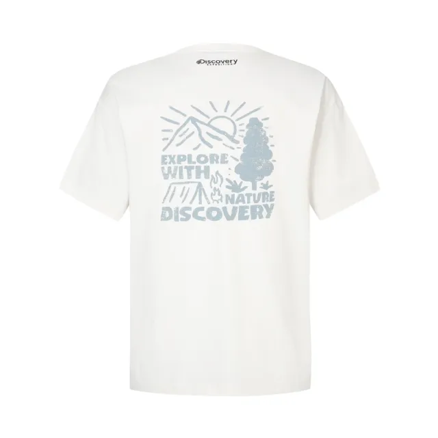 【Discovery Expedition】Freshvent 露營手繪圖案機能短袖T恤 上衣(DXRS8T053-WHS)