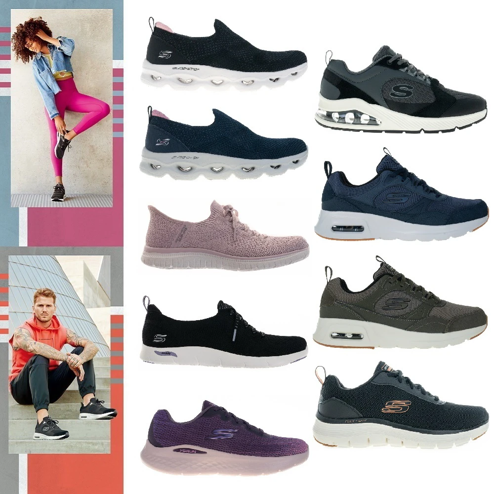SKECHERS運動鞋 SKECHERS男女款 中空避震科技運動鞋 氣墊休閒鞋,多款)