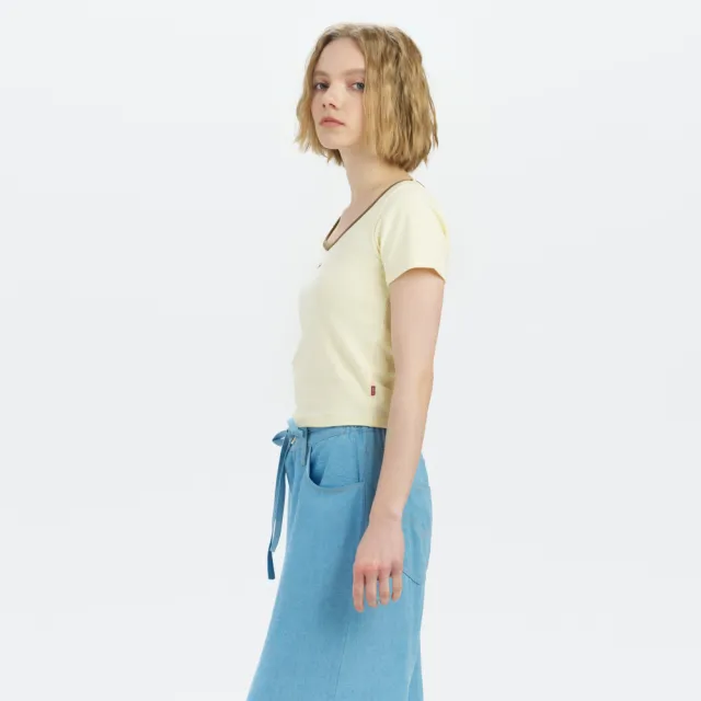 【LEVIS】女款 U領短T 短袖 合身版型 上衣 熱賣單品 003SM-0000