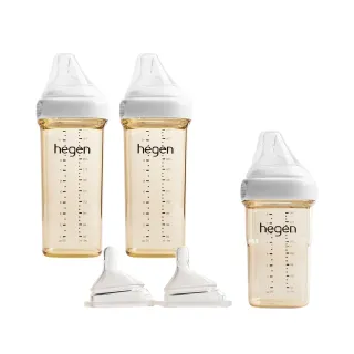 【hegen 總代理】人氣回購組(240ml+330ml雙瓶+奶嘴組)