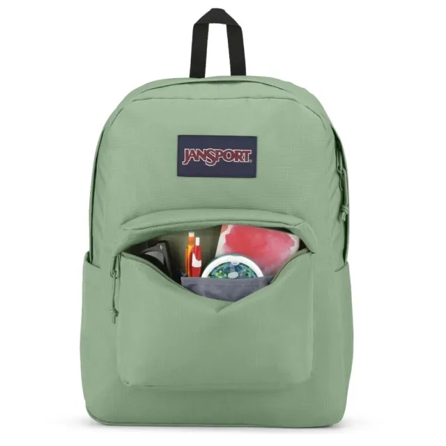 【JANSPORT】雙11 Superbreak後背包 後背包 運動包 雙肩背包 綠(JS0A4QUE96D)