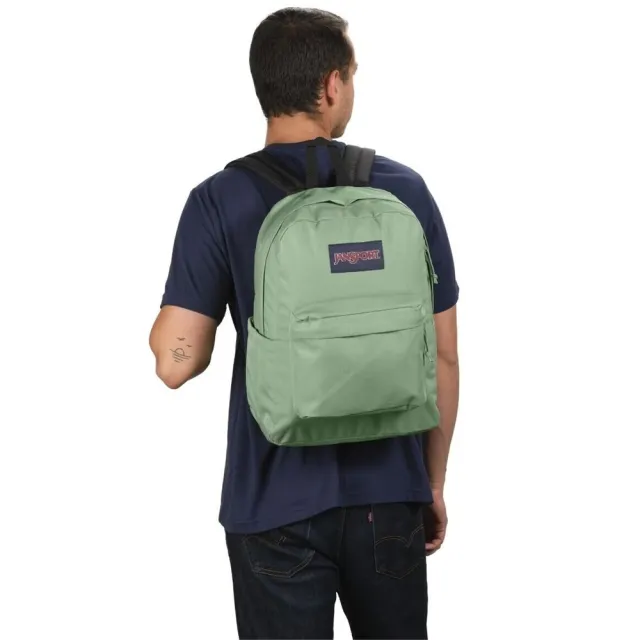 【JANSPORT】雙11 Superbreak後背包 後背包 運動包 雙肩背包 綠(JS0A4QUE96D)